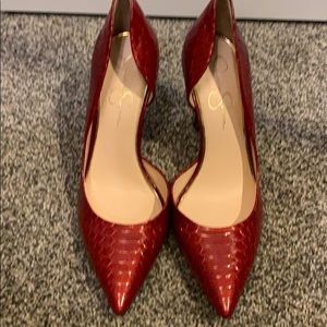 Never worn red high heels Jessica Simpson brand